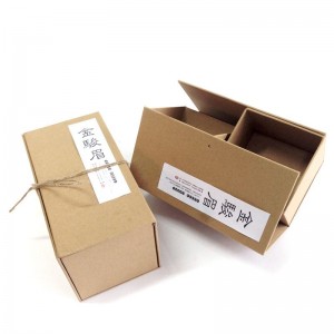 Caja de papel Kraft rígido personalizado para el empaquetado de bolsitas de té
