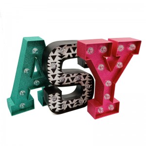 Cajas de flores de embalaje de regalo con forma de letra única A-Z de lujo con logotipo personalizado