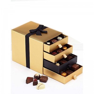 Caja de regalo de papel de empaquetado del chocolate atractivo al por mayor del diseño hermoso de China